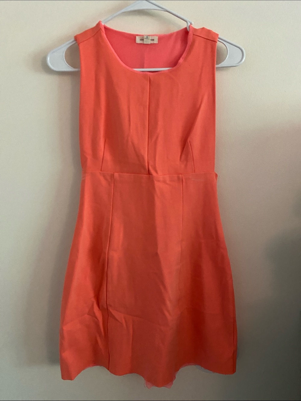 silence + noise Coral-Orange Sleeveless Fit & Flare Dress